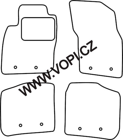 Přesné gumové koberce béžové / šedé Volvo S40/V40 1999 - 2004